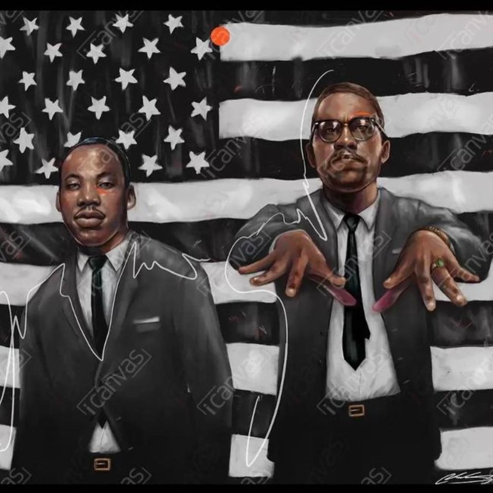 MLK and Malcolm X - Canvas Print